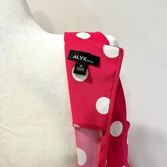 ALYX DRESS Polka Dot Sleeveless Dress Size 14 - Picture 4 of 9